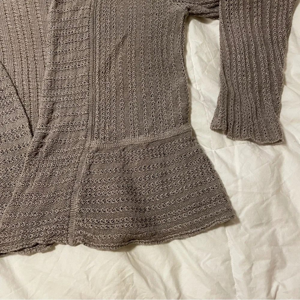 Eileen Fisher Open Front Cardigan 100% Linen VGUC Size Medium - Picture 5 of 6